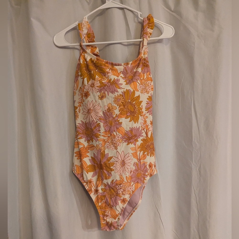 Floral one piece swim suit